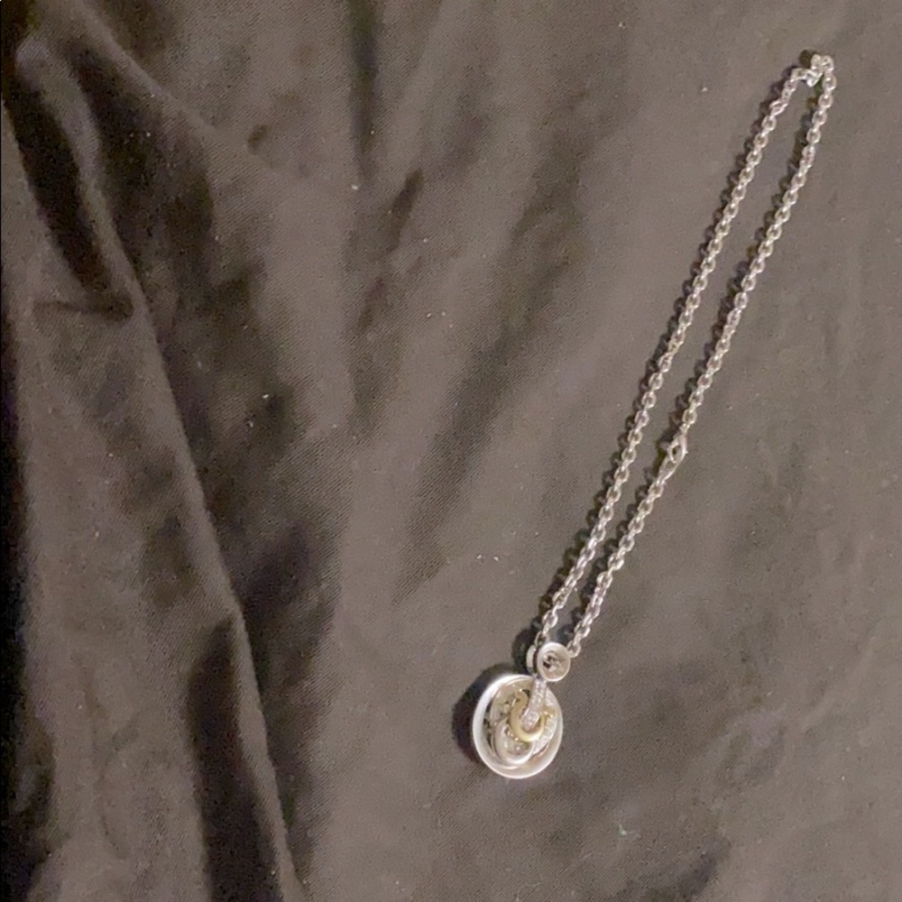 Silver and Gold Lucky Horse Shoe Necklace